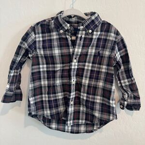 Ralph Lauren Long Sleeve Toddler Button Down Plaid Shirt 24M